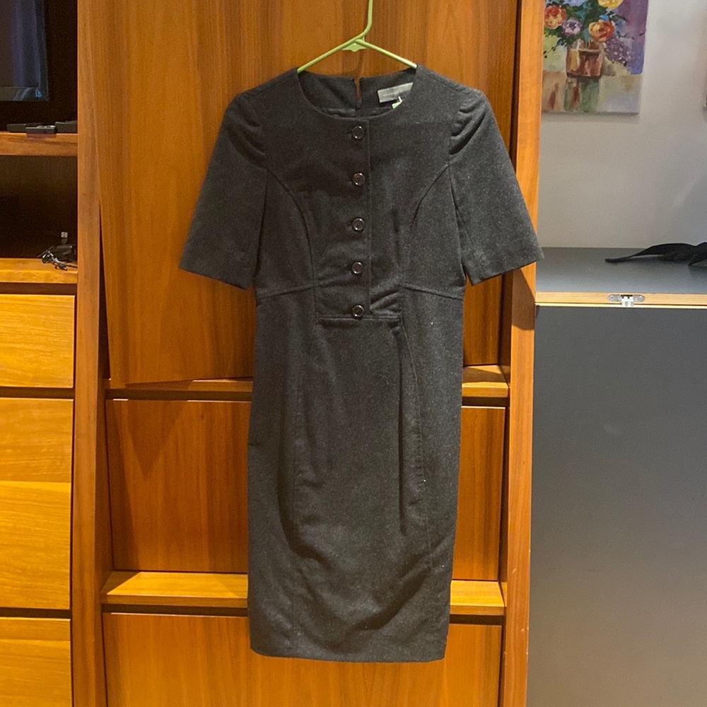 Proenza Schouler dark gray wool dress